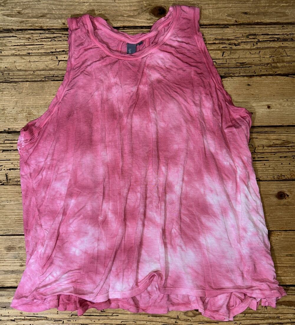 Sweaty Betty Women’s XXL Easy Peazy Tank Pink Tie Dye EUC